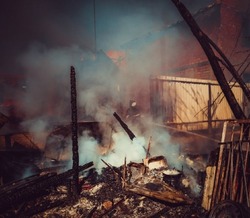 В Трудфронте баня сгорела из-за нарушения правил пожарной безопасности