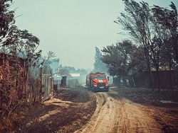 В Икрянинском районе горел жилой дом